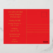 Festive AF Fête de Noël Invitation Red Gold (Verso)