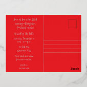 Festive AF Fête de Noël Invitation Red White Go (Verso)