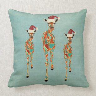 Festive Amber & Azure GiraffesPillow Kussen