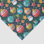 Festive and Colorful Christmas Ornaments Tissuepapier (Detail)
