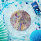 Festive Angel Custom Holiday Party Paper Borden Papieren Bordje (Feest)