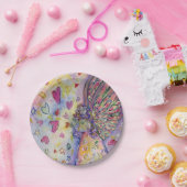 Festive Angel Custom Holiday Party Paper Borden Papieren Bordje (Feest)