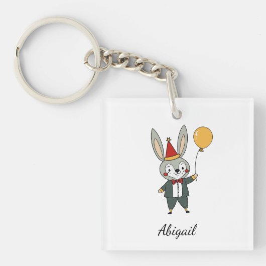 Festive animals - Rabbit Sleutelhanger (voorkant)