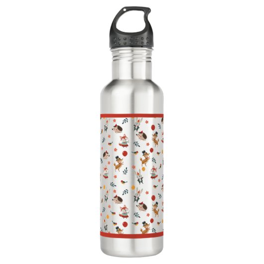 Festive animals  waterfles  (Voorkant)