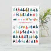 Festive Arbres colorés Vacances Non Carte photo (Debout devant)