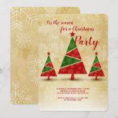 Festive Arbres Noël Invitations (Devant / Derrière)
