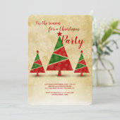 Festive Arbres Noël Invitations (Debout devant)