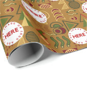 Festive Art Deco , aangepast kerstfeest Cadeaupapier (Rol Hoek)