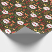 Festive Art Deco , aangepast kerstfeest Cadeaupapier (Hoek)