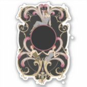 Festive Art Deco aanpasbaar Sticker (Voorkant)
