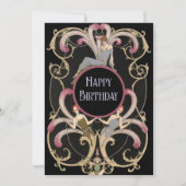 Festive Art Deco Birthday Kaart (Voorkant)
