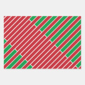 Festive Assorted Red Green Inpakpapier Vel (Voorkant 2)