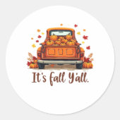 Festive Autumn Harvest Design Celebrating Fall Sea Ronde Sticker (Voorkant)