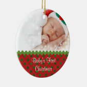 Festive Baby's First kerstfoto Ornament (Rechts)