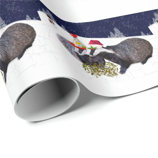 Festive Badgers wrappen papier (Rol Hoek)
