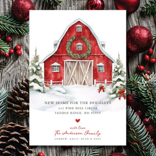 Festive Barnyard Christmas Moving Faire-part