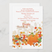 Festive Bedankt Thanksgiving Uitnodiging (Voorkant / Achterkant)