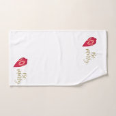 Festive Berry Color Ornament Be Joyeux (Serviette à main)