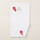 Festive Berry Color Ornament Be Joyeux (Serviette à main)