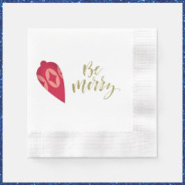 Festive Berry Color Ornament be Merry Servet