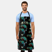 Festive Birds Schort met aangepaste naam (Gedragen)