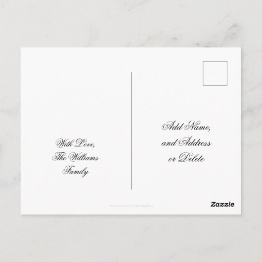 Festive Black- en Gold-look-script, prettig kerstf Briefkaart (Achterkant)