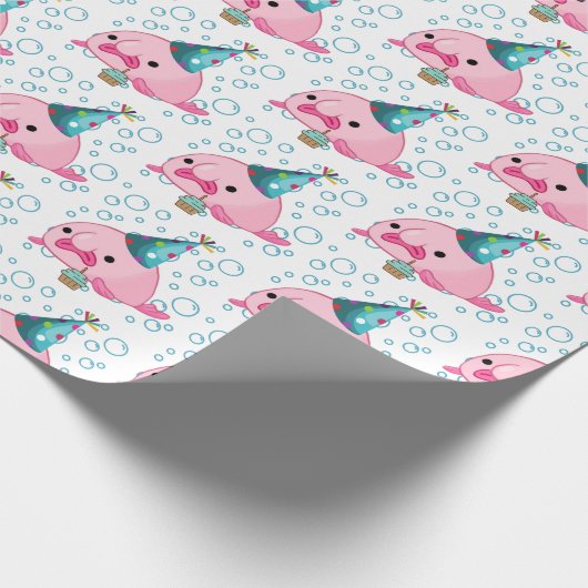Festive Blobfish Birthday Cadeaupapier (Hoek)