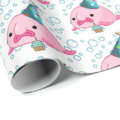 Festive Blobfish Birthday Cadeaupapier (Rol Hoek)