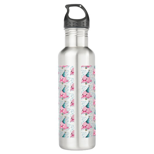 Festive Blobfish Birthday  Waterfles (Achterkant)