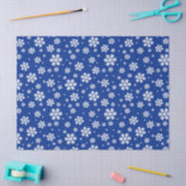 Festive Blue and White Winter Snowflakes Pattern Tissuepapier (Craft)