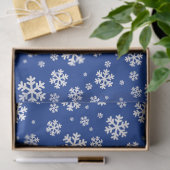 Festive Blue and White Winter Snowflakes Pattern Tissuepapier (Geschenk)