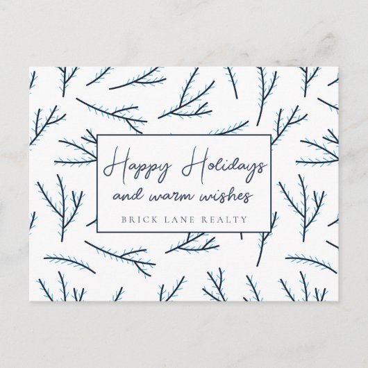 Festive Blue Business Prettige feestdagen (Voorkant)