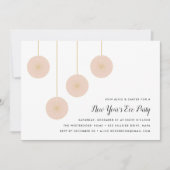 Festive Blush | Invitation du réveillon du Nouvel  (Devant)