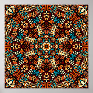 Festive Bohemian Mandala Poster