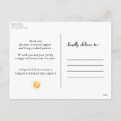 Festive Bokeh Gold Confetti Elegant Black Business Feestdagenkaart (Achterkant)