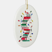 Festive Book Stack Keramisch Ornament (Rechts)