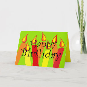 Festive bougies Fiesta Bonne carte d'anniversaire