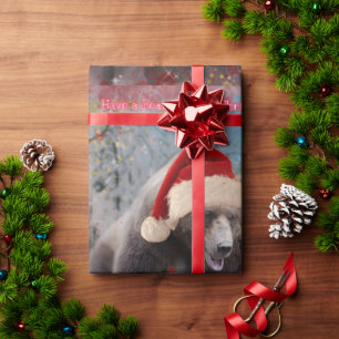 Festive Brown Beer kerstinpakpapier Cadeaupapier