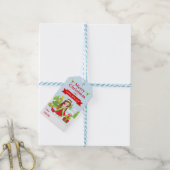 Festive Brunette heeft kerstprinses Cadeaulabel (Met Touw)