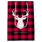 Festive Buffalo Pset Pattern" Medium Cadeauzakje (Achterkant)