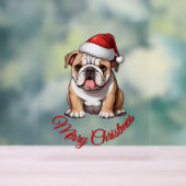 Festive Bulldog Joyeux T-shirt classique de Noël (Neutre)