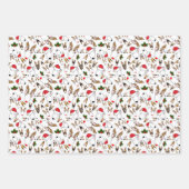 Festive Bullies sur papier d'emballage blanc (Devant 3)