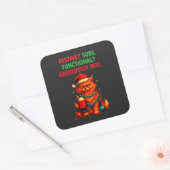Festive but Over It Vierkante Sticker (Envelop)