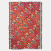Festive Camel Pattern on Red Deken (Voorkant Verticaal)