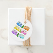 Festive Camper Trailers Retro RV's kerstcadeau Bedankjes Labels (In situ)