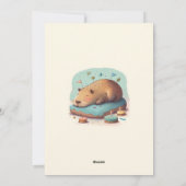 Festive Capybara Anniversaire Casquette Carte de v (Dos)