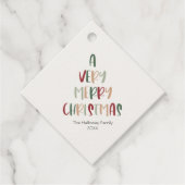 Festive Casual kerstdiamant Bedankjes Labels (Voorkant)
