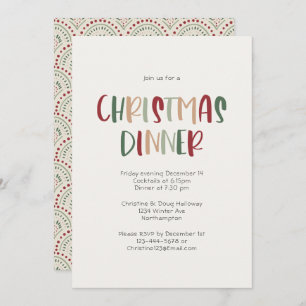 Festive Casual kleurrijke kerstfeestdag Kaart