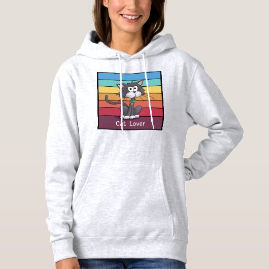Festive Cat Lover Hoodie (Voorkant)