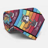 Festive Cat Lover Stropdas (Opgerold)